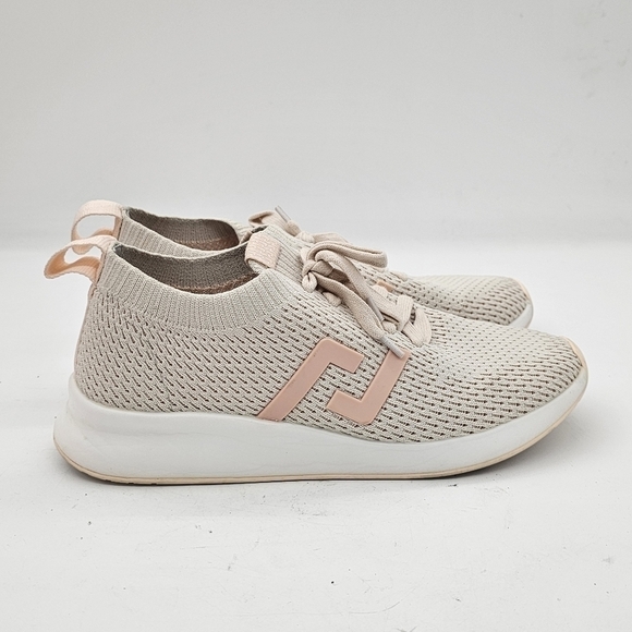 Rollie Bone & Blush Bolt Overlay Lace UpRound Toe Breathable Sneaker Size 9 - Picture 9 of 10